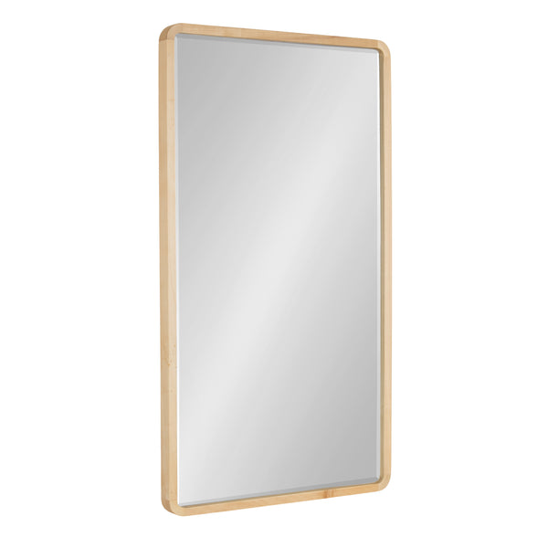 Kate & Laurel McLean Wood Radius Rectangle Wall Mirror