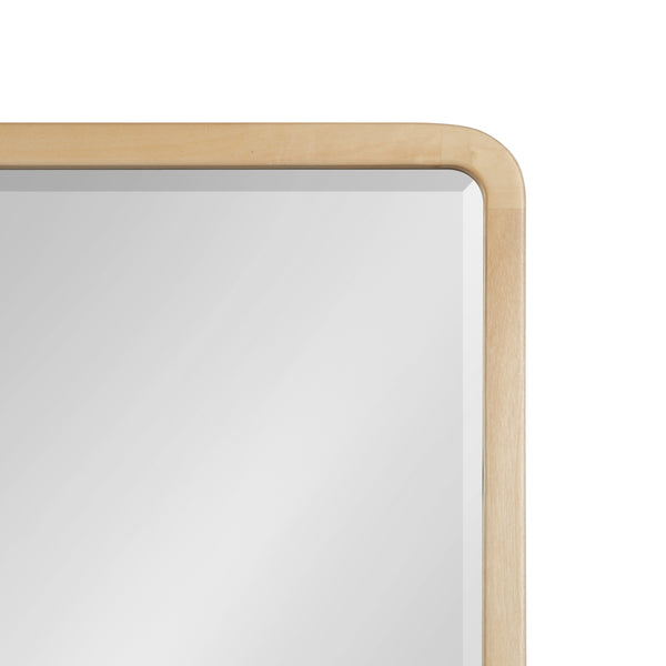 Kate & Laurel McLean Wood Radius Rectangle Wall Mirror