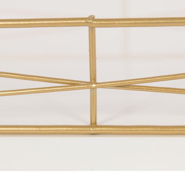 Kate & Laurel Mendel Rectangle Tray With Decorative Metal Rim