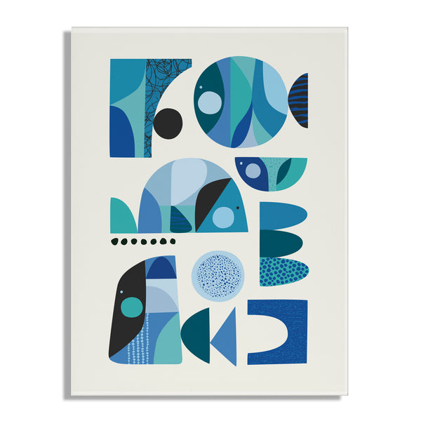 Kate & Laurel Mid Century Fish Blue Floating Acrylic Art By Rachel Lee Of My Dream Wall