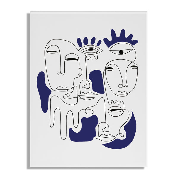 Kate & Laurel Mystery Blue Floating Acrylic Art By Shatha Al Dafai