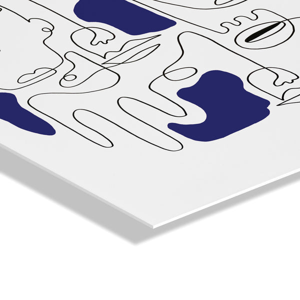 Kate & Laurel Mystery Blue Floating Acrylic Art By Shatha Al Dafai