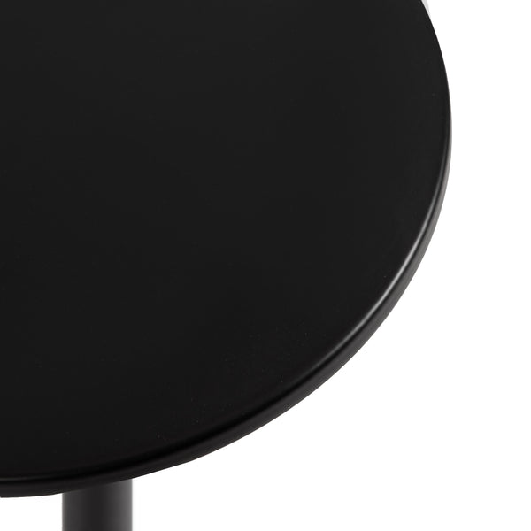 Kate & Laurel Nyall Round Metal And Marble Drink Table