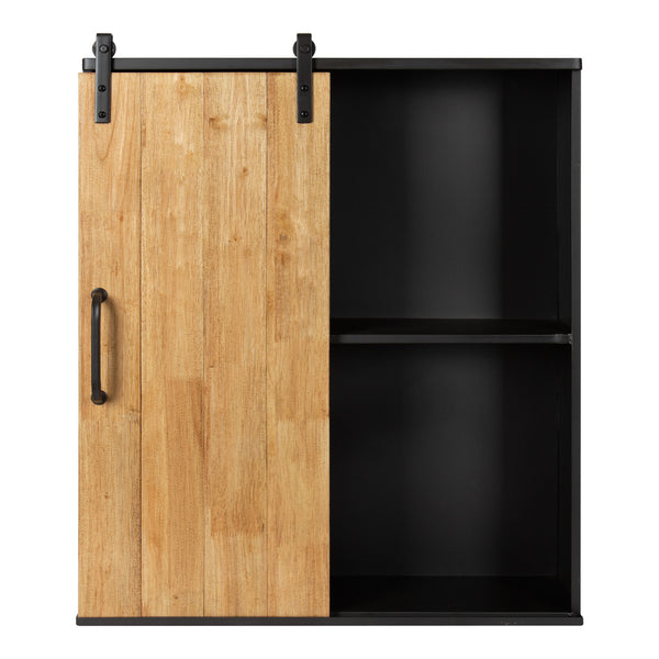 Kate & Laurel Samuels Decorative Sliding One Door Wall Cabinet