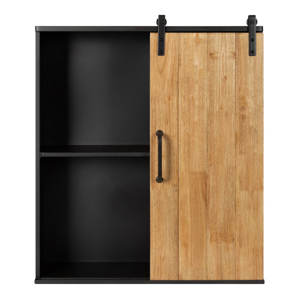 Kate & Laurel Samuels Decorative Sliding One Door Wall Cabinet