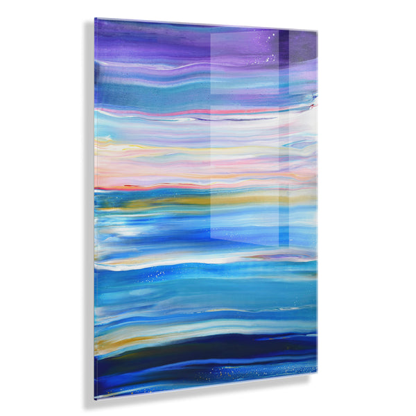 kate & laurel Seaside Serenity Floating Acrylic Art by Xizhou Xie