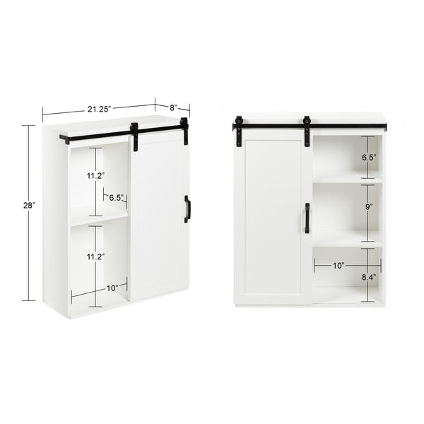 Kate & Laurel Skylan Decorative Sliding Door Wall Cabinet