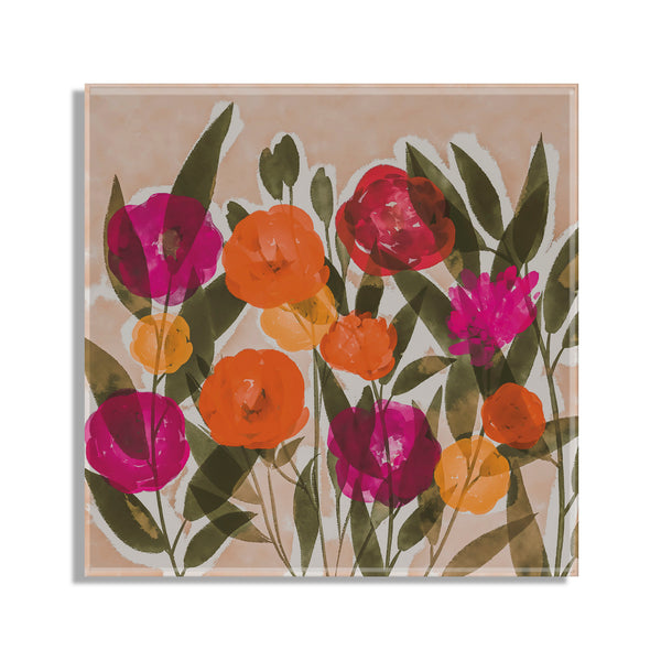 Kate & Laurel Spring Bouquet Floating Acrylic Art By Amy Lighthall