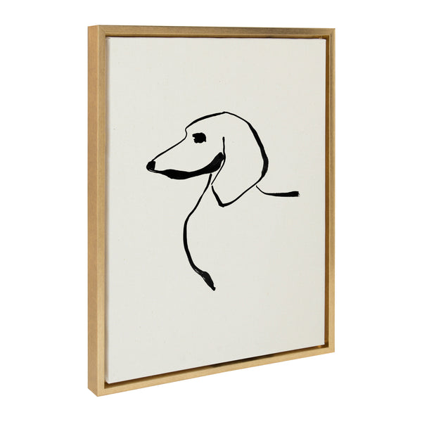Kate & Laurel Sylvie 1023 Dachshund Framed Canvas By Teju Reval Of SnazzyHues