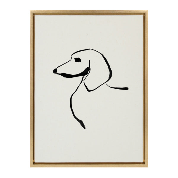 Kate & Laurel Sylvie 1023 Dachshund Framed Canvas By Teju Reval Of SnazzyHues