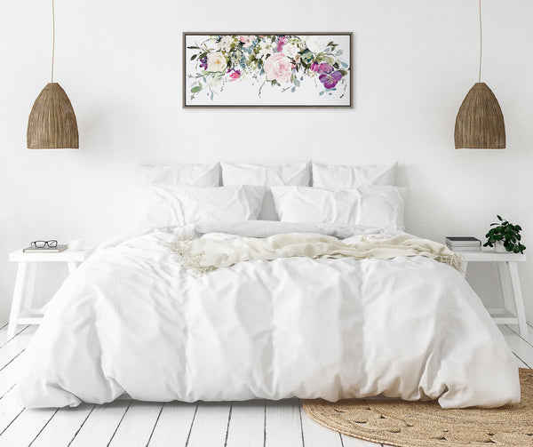 Kate & Laurel Sylvie 13 Ink Wash Floral Framed Canvas By Emma Daisy