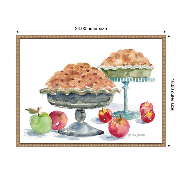 Kate & Laurel Sylvie 2 Apple Pies With Fruit Framed Canvas By Patricia Shaw