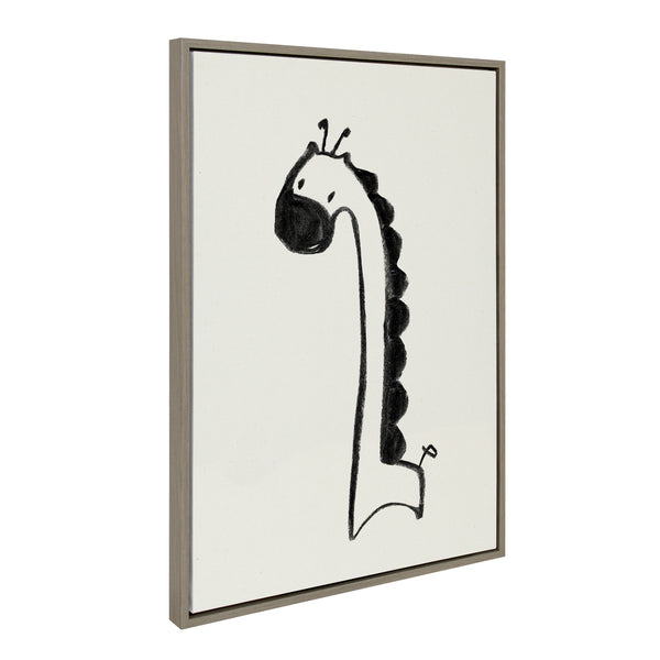 Kate & Laurel Sylvie 390 Giraffe BW 409 Lion BW And 400 Elephant BW Framed Canvas Art Set By Teju Reval Of SnazzyHues
