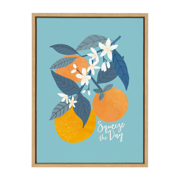 kate & laurel Sylvie 551 Oranges Framed Canvas by Mia Charro