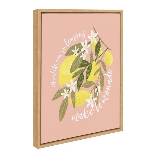 Kate & Laurel Sylvie 561 Lemons Framed Canvas By Mia Charro