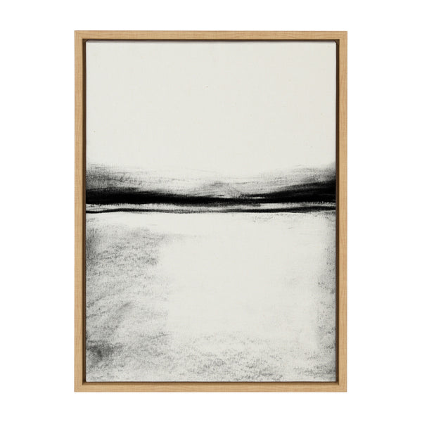 Kate & Laurel Sylvie 646 Charcoal Landscape Framed Canvas By Teju Reval Of SnazzyHues