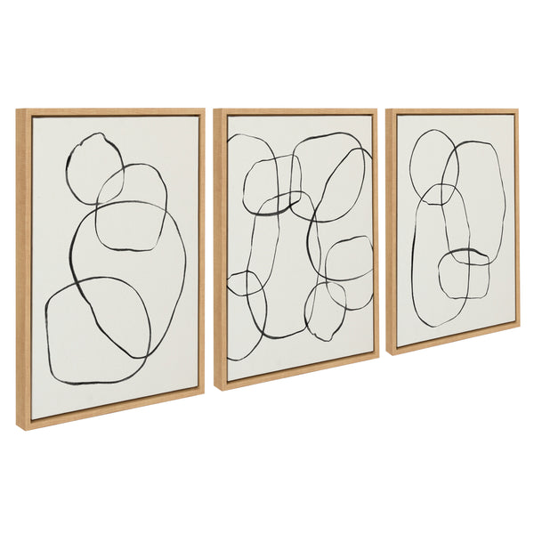 Kate & Laurel Sylvie 869 Going In Circles Dancing Circles And 871 Modern Circles Framed Canvas By Teju Reval Of SnazzyHues