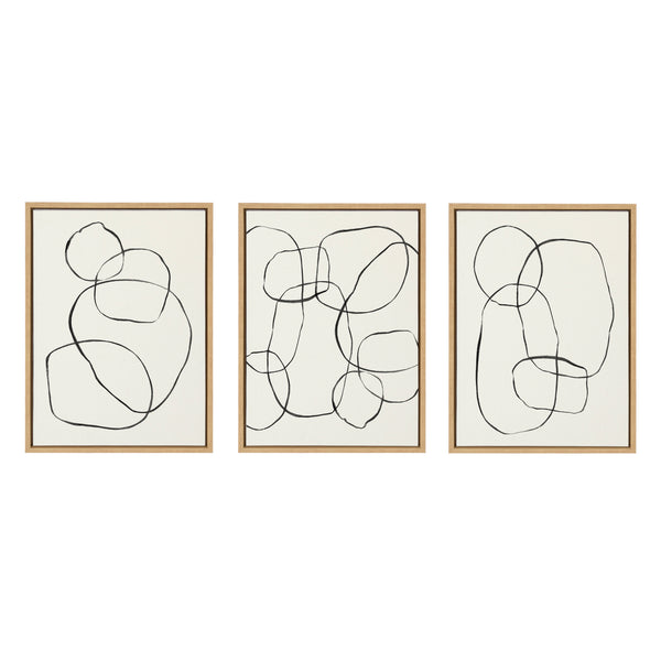 Kate & Laurel Sylvie 869 Going In Circles Dancing Circles And 871 Modern Circles Framed Canvas By Teju Reval Of SnazzyHues