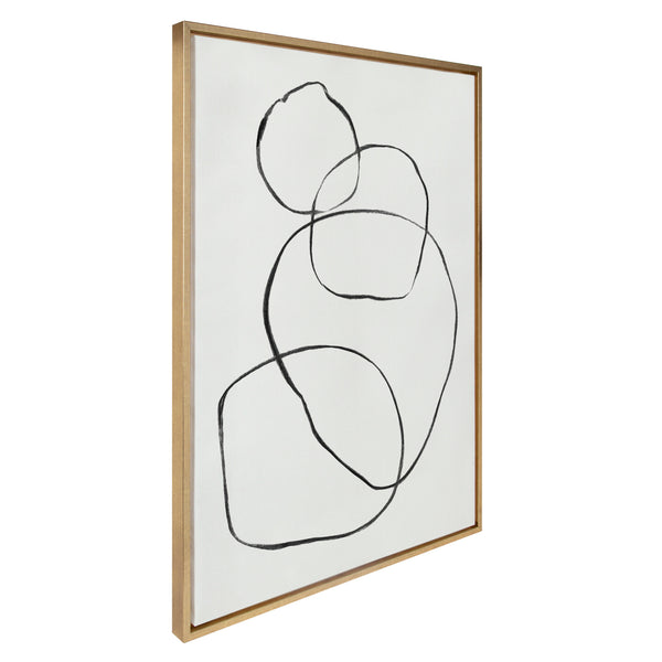 Kate & Laurel Sylvie 869 Going In Circles Framed Canvas By Teju Reval Of SnazzyHues