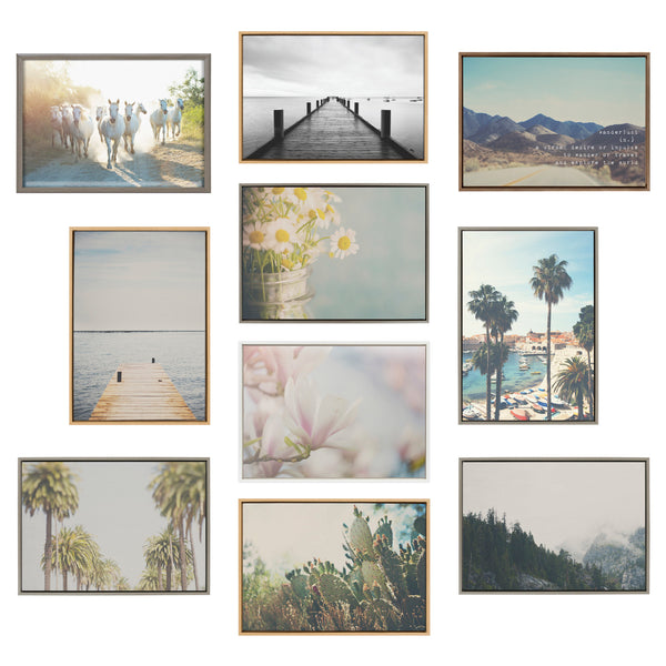 Kate & Laurel Sylvie Above The Tree Line Framed Canvas By Laura Evans