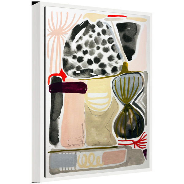kate & laurel Sylvie Abstract 01 Framed Canvas by Emma Daisy