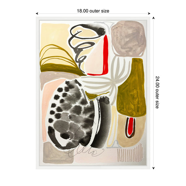 Kate & Laurel Sylvie Abstract 02 Framed Canvas By Emma Daisy