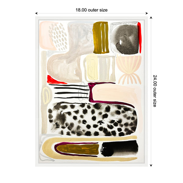 Kate & Laurel Sylvie Abstract 03 Framed Canvas By Emma Daisy