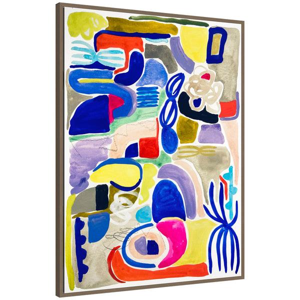 kate & laurel Sylvie Abstract 05 Framed Canvas by Emma Daisy