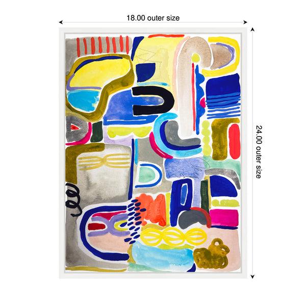 Kate & Laurel Sylvie Abstract 06 Framed Canvas By Emma Daisy