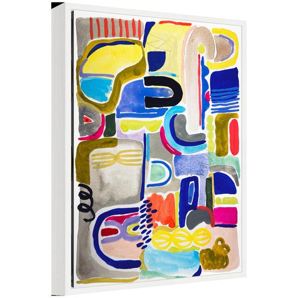 kate & laurel Sylvie Abstract 06 Framed Canvas by Emma Daisy