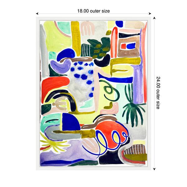 Kate & Laurel Sylvie Abstract 07 Framed Canvas By Emma Daisy