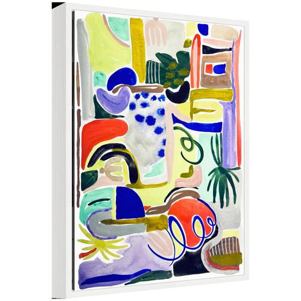 kate & laurel Sylvie Abstract 07 Framed Canvas by Emma Daisy