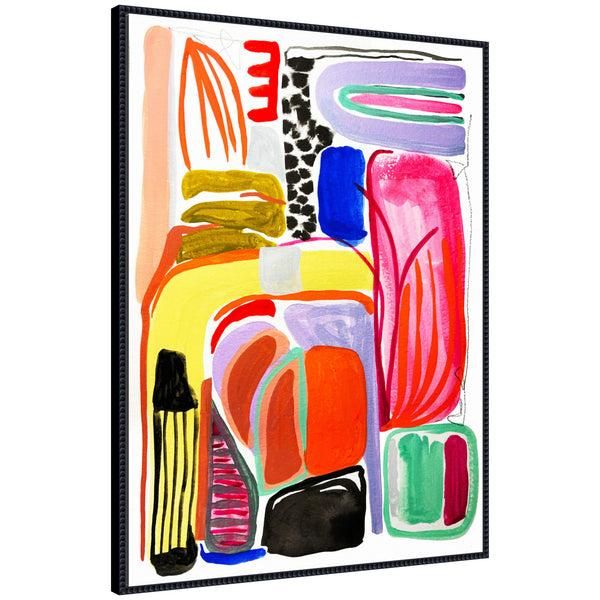kate & laurel Sylvie Abstract 08 Framed Canvas by Emma Daisy