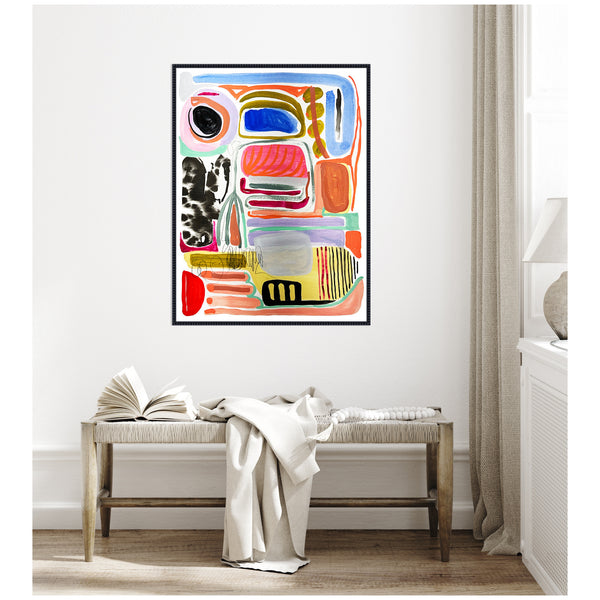 Kate & Laurel Sylvie Abstract 09 Framed Canvas By Emma Daisy