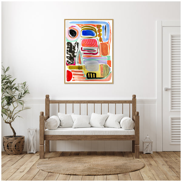Kate & Laurel Sylvie Abstract 09 Framed Canvas By Emma Daisy