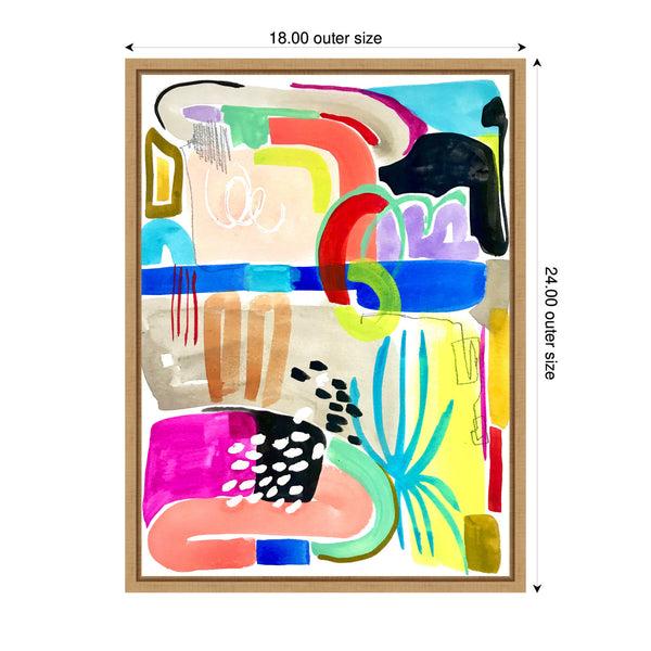 Kate & Laurel Sylvie Abstract 10 Framed Canvas By Emma Daisy