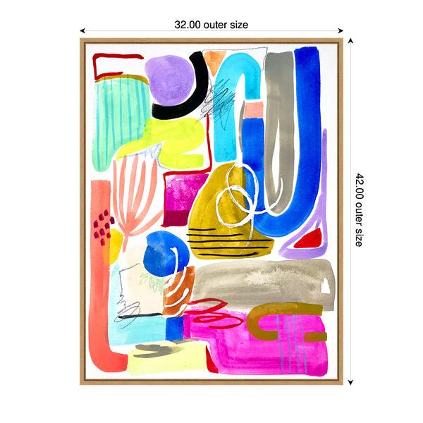 Kate & Laurel Sylvie Abstract 11 Framed Canvas By Emma Daisy