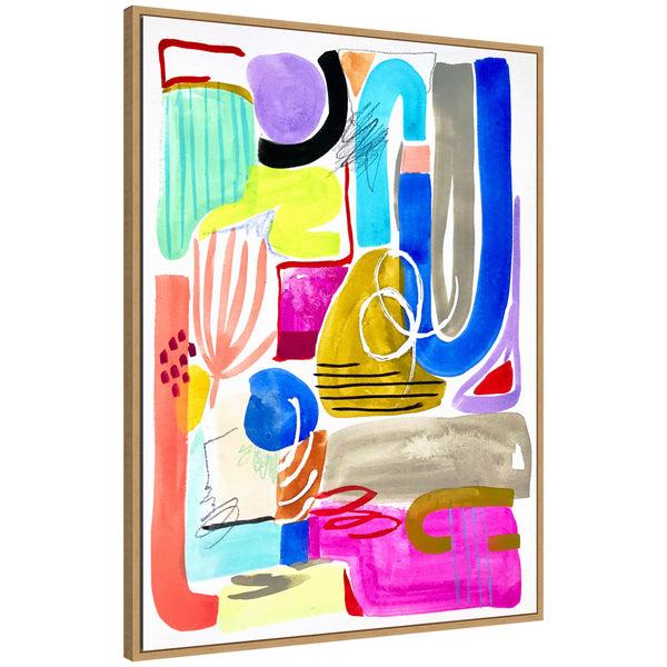 kate & laurel Sylvie Abstract 11 Framed Canvas by Emma Daisy
