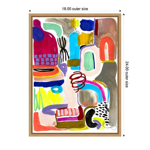Kate & Laurel Sylvie Abstract 12 Framed Canvas By Emma Daisy