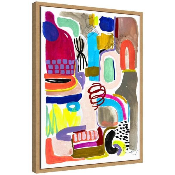 kate & laurel Sylvie Abstract 12 Framed Canvas by Emma Daisy