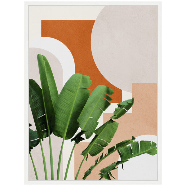 Kate & Laurel Sylvie Abstract Botanical 1 Leaves Framed Canvas By July Art Prints