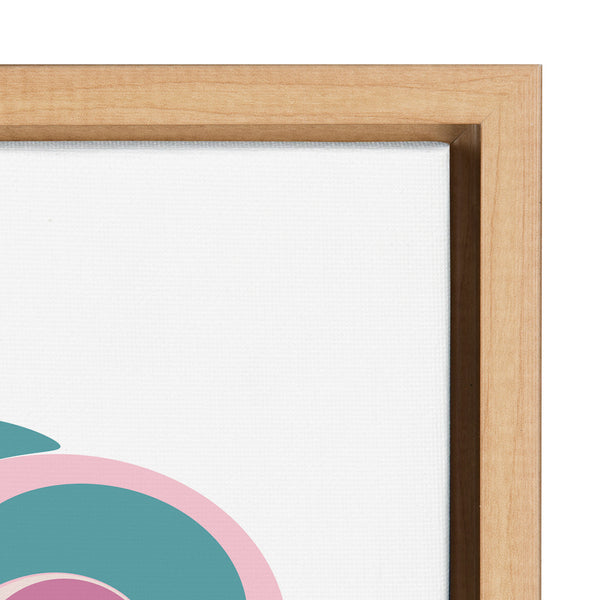 Kate & Laurel Sylvie Abstract Floral Framed Canvas By Apricot And Birch