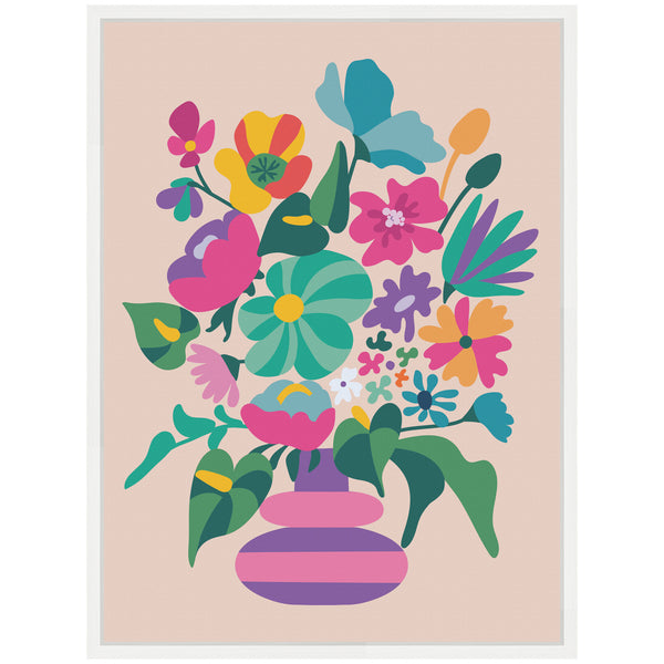 Kate & Laurel Sylvie Abstract Floral Vase Framed Canvas By Rachel Lee