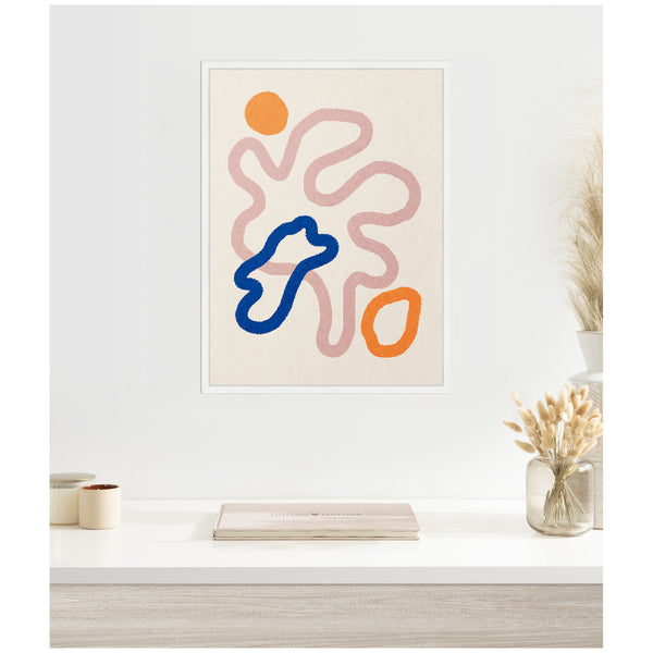 Kate & Laurel Sylvie Abstract Line Art Print 1 Framed Canvas By July Art Prints