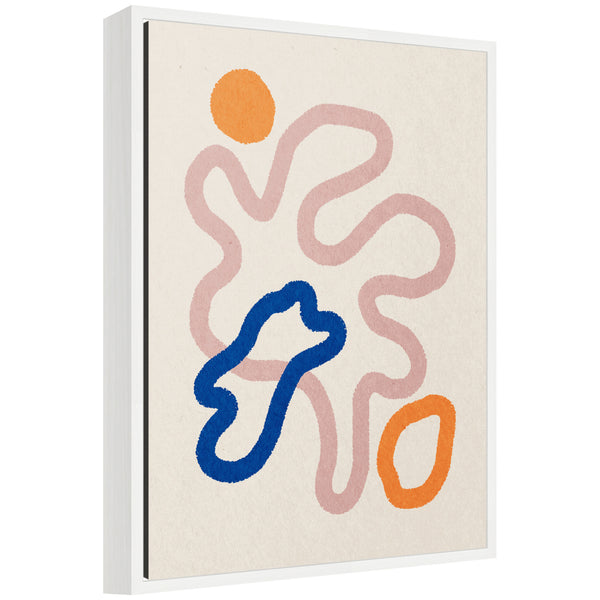 kate & laurel Sylvie Abstract Line Art Print 1 Framed Canvas by July Art Prints