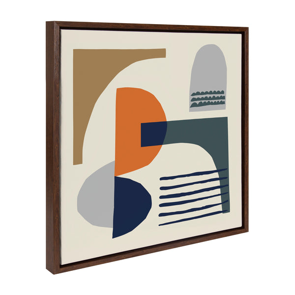 kate & laurel Sylvie Abstract Mid Century Framed Canvas by Rachel Lee of My Dream Wall
