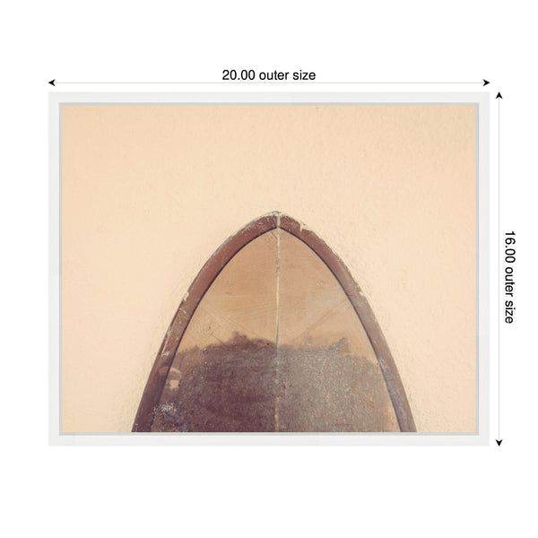 Kate & Laurel Sylvie Abstract Minimalist Coastal Retro Surfboard Framed Canvas By Saint And Sailor Studios