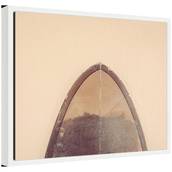kate & laurel Sylvie Abstract Minimalist Coastal Retro Surfboard Framed Canvas by Saint and Sailor Studios