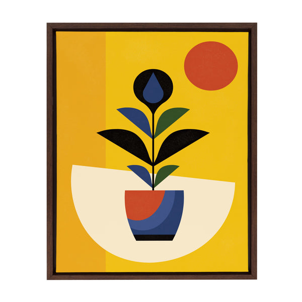 kate & laurel Sylvie Abstract Plant Framed Canvas by Amber Leaders Designs