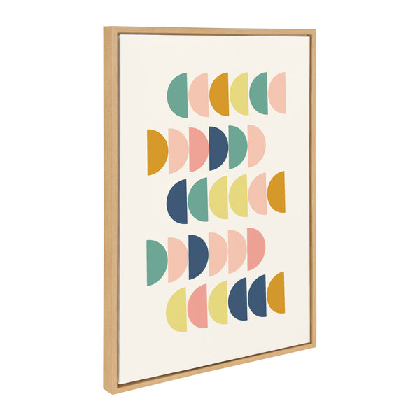 Kate & Laurel Sylvie Abstract Shapes Framed Canvas Set By Apricot And Birch